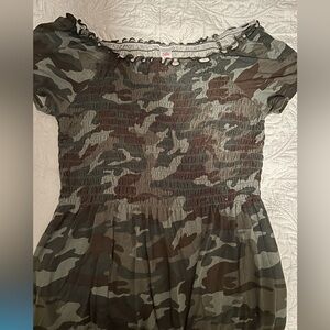 Girls Justice, Short Sleeve Tee, Camo, 14/16, Good condition